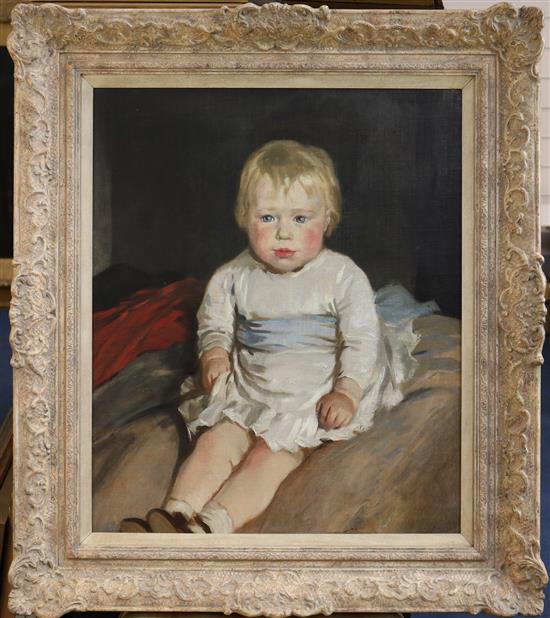 Glyn Philpot (1884-1937) Portrait of Rosemary Cross as a child 24 x 20in.